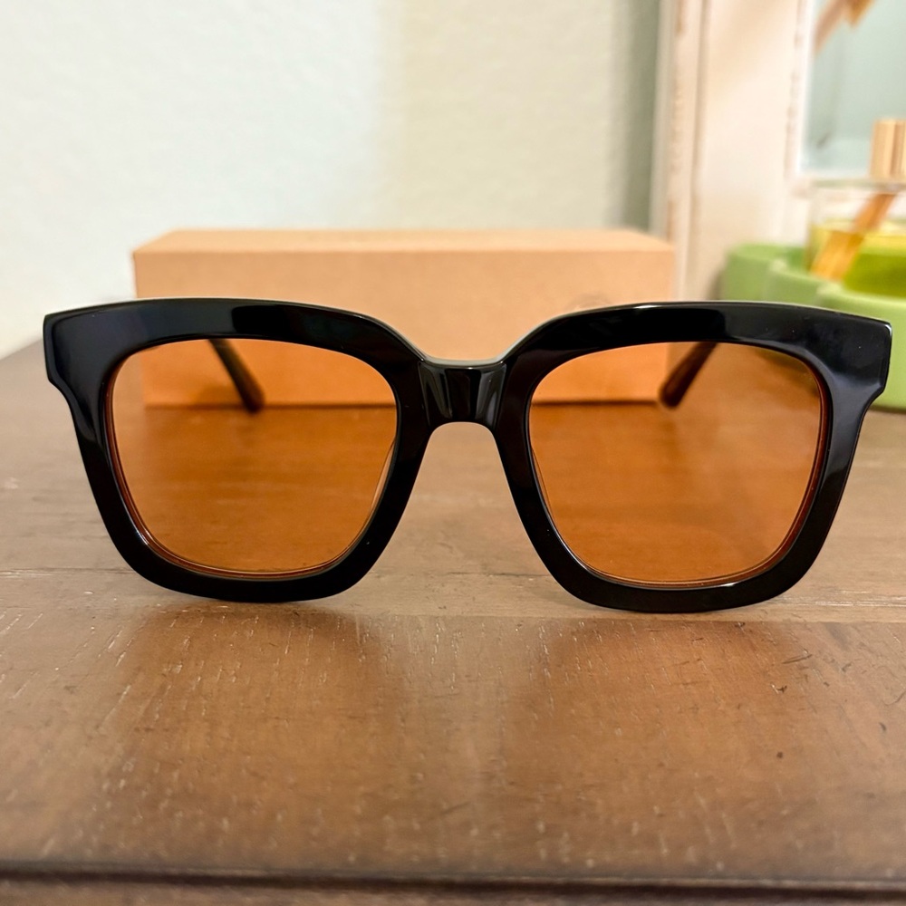 Black and Brown Badbunny Sunglasses